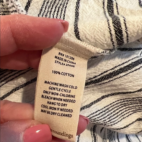 Soft Surroundings Black and White Striped Tunic, NWT, L - Picture 8 of 10